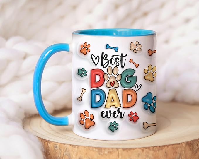 LOVELYPOD Custom Dog Dad Mug With Names and Photo, Father's Day Gifts for Dogs Dad, Fur Lovers Coffee Cup, Personalized Dog Mug, Fathers Day Mugs - Image 5