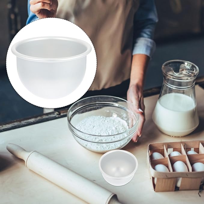 Creative Semi-sphere Cake Mold Deep round Baking Pan for Doll Princess Cake Making, Food-grade Aluminum Oven Mold for Home Baking - Image 4