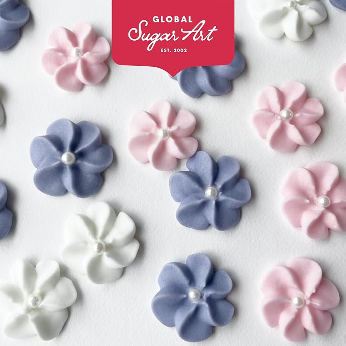 Global Sugar Art 36-Count Pink Mini Edible Flowers Cake Decorations | Edible cake decorations, sugar flowers, royal icing flowers, cake flowers, fancy sprinkles, edible flower sprinkles - Image 6