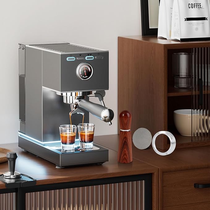 58mm Espresso Accessories Kit, WDT Tool, Dosing Funnel and Puck Screen Set, 316 Stainless Steel Needle Coffee Distribution Stirrer Fits Breville 58 mm Espresso Machines and Portafilter
