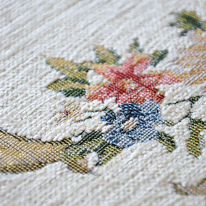 Luxury Soft Rustic Floral Doormats Washable Elegant Shabby Rose Rug Non Slip Accent Floor Rugs for Bathroom Bedroom Kitchen, 2' x 3', Country Rose - Image 6