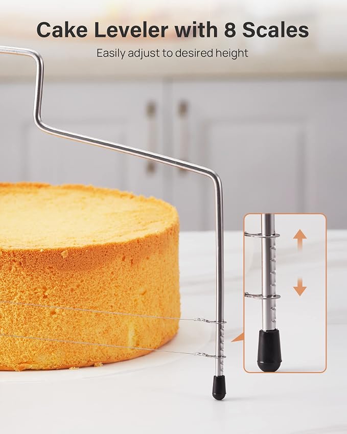 Kootek 144PCs Cake Pan Set, Cake Decorating Kit with 3 Springform Pans | 4 7 9 Inch Baking Pans, Removable Bottom, Easy Release, 50 Piping Bags and 12 Tips, Spatulas, Scrapers, Cake Decorating Tools - Image 5