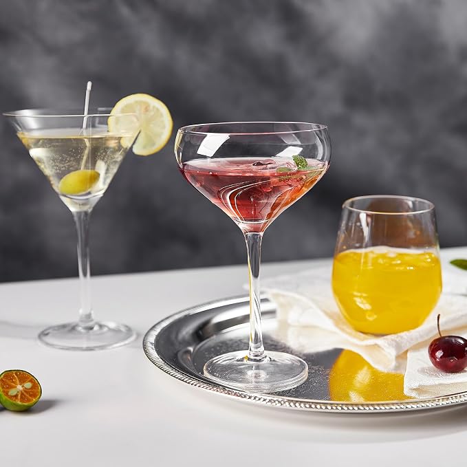 Royalrose Premium Delight 10.8 oz Martini Glasses Set of 4 (Coupe Glasses) | Cocktail Glasses for Wine, Mixed Drinks, Sparkling Water, Elegant Drinkware for Entertaining or Daily Use - Image 7