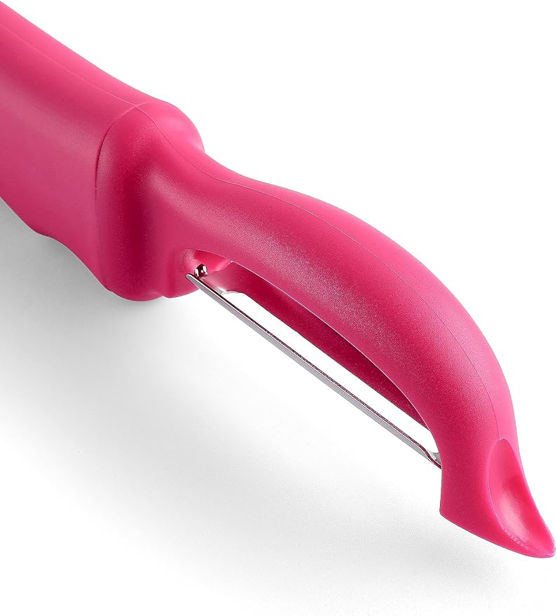 Spring Chef Swivel Vegetable Peeler for Kitchen w/Soft Grip Handle, Pink | Premium Potato Peeler w/ Ultra Sharp Stainless Steel Blades, Multifunctional Veggie Peeler for Apple, Carrot, Cucumber, Fruit - Image 8