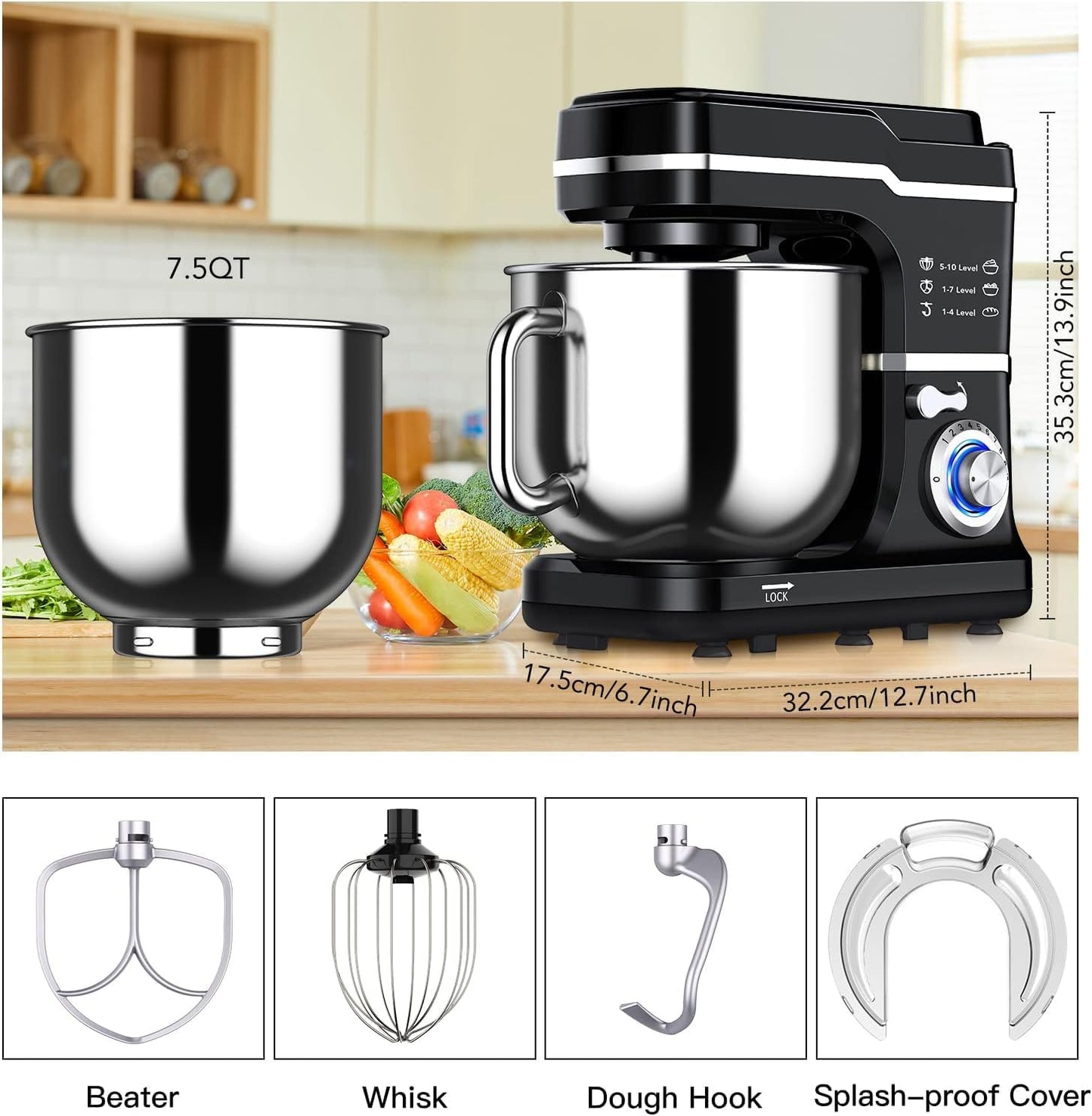 7.5QT 10-Speed Stand Mixer