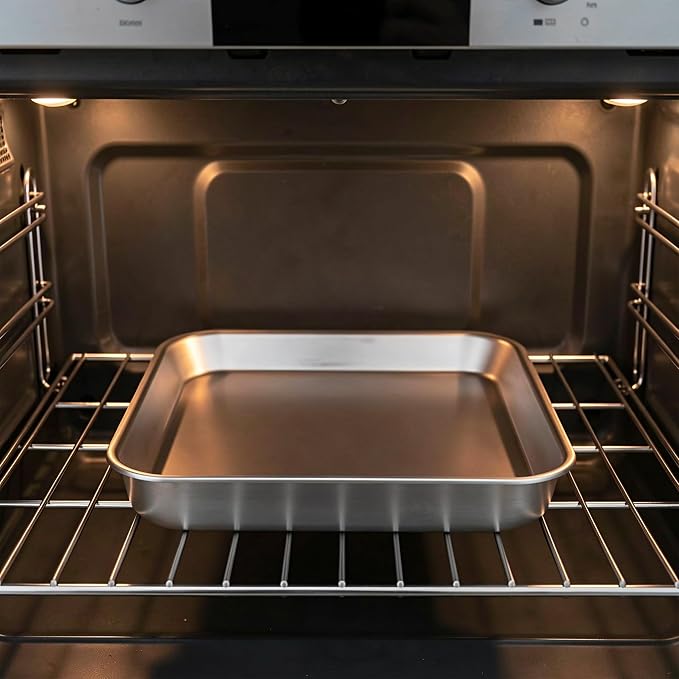 ibasenice 4pcs Stainless Steel Bakeware, Non-Stick Baking Cake Trays for Toaster Oven: 6.3 X 5.5" Multipurpose Pastry Making Sheet for Bread/Cookie Baking - Image 9