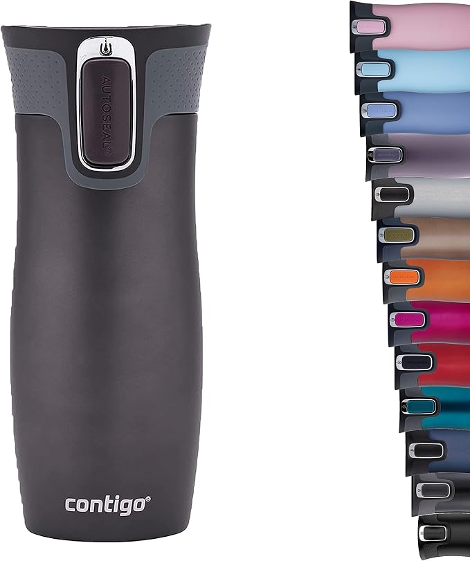 Contigo West Loop Autoseal Travel Mug, Stainless Steel Thermal Mug, Vacuum Flask, Leakproof Tumbler, Coffee Mug with BPA-Free Easy-Clean Lid by Unknown