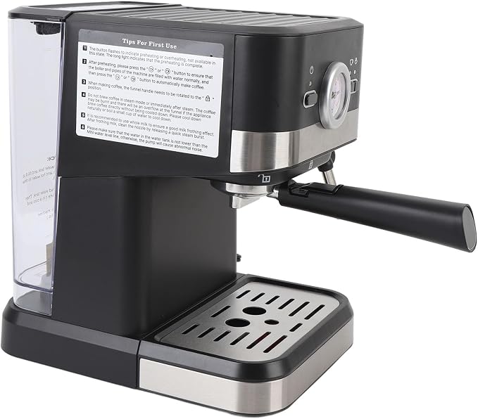 Focket Machine, 20Bar 1050W Electric Coffee Maker, Coffee Machine with Removable 1.5L Water Tank Steam Wand for Cappuccino Latte Making At Home Office (US Plug 110V) - Image 3