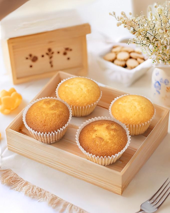 Bake Choice 200pcs Standard Cupcake Liners for Baking, White Muffin Liners | Upgraded Paper, Balance Non-Stick & Non-Slip, Greaseproof Parchment Paper, Cupcake Wrapper for Party, Wedding, Christmas - Image 7
