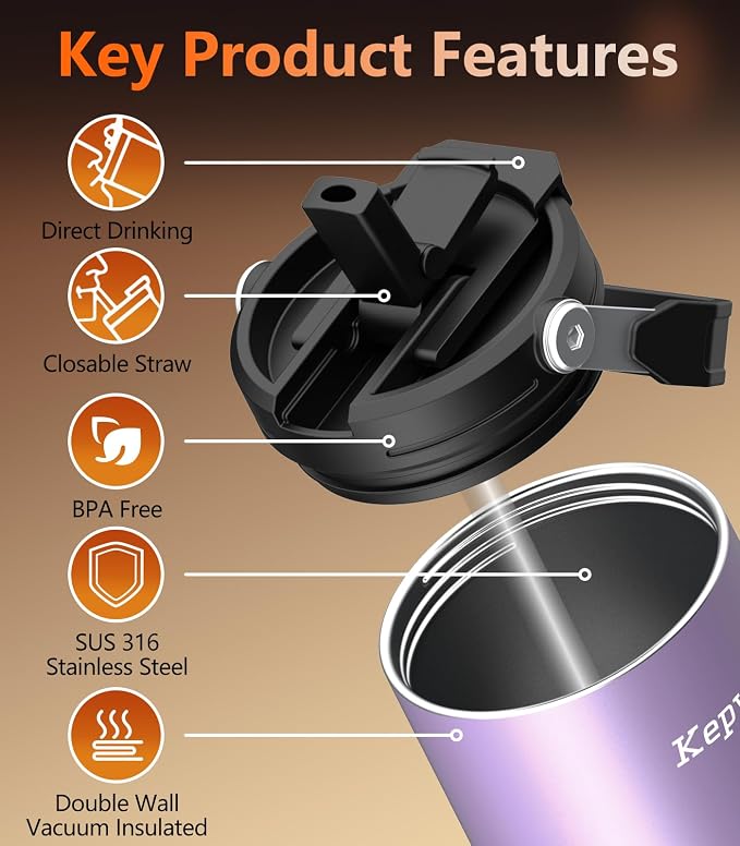 Kepwam Heated Coffee Mug Rechargeable T3, 20oz Self-Heating Travel Mug for Coffee with 1℉ Precise Temperature Control & App, Portable Cup Warmer for Outdoor & Car (Fits Cup Holders) - Image 6