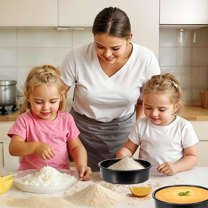 AWTBDP 6 Inch Cake Pans,3PCS Smash Cake Pans with 100PCS Parchment Paper | No-Stick Round Small Cake Pans Set for Baking Layer Cakes, Sturdy Baking Pan Set for Christmas Birthday, Dishwasher Safe - Image 8