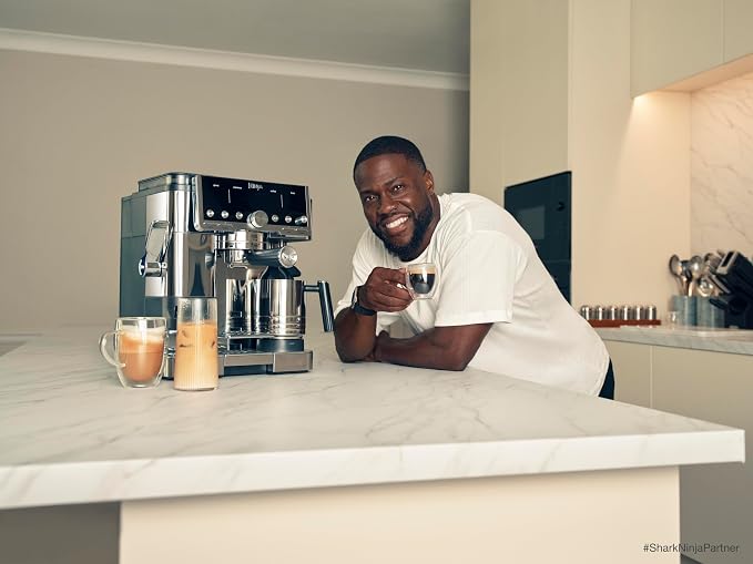 Ninja Luxe Café Premier Espresso & Rapid Cold Brew, Gunmetal, ES601GM | Drip Coffee, Built-in Coffee Grinder, Hands-Free Milk Frother, Assisted Tamper for Cappuccinos & Lattes - Image 2