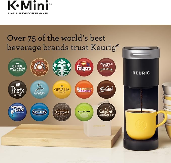 Keurig K-Mini Single Serve K-Cup Pod Coffee Maker, 6 to 12oz Brew size, with Cord Storage, Perfect for Small Spaces, Black | Cord Storage, Small Spaces - Image 9