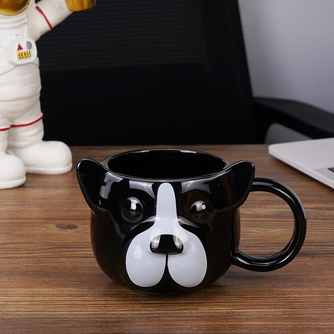 Dog Mug 14 oz Cute Ceramic Coffee Mug 3D Porcelain Tea Cup for Women Men Kids - Kawaii Dog Lover Gift for Christmas Housewarming Holiday Birthday - Image 5