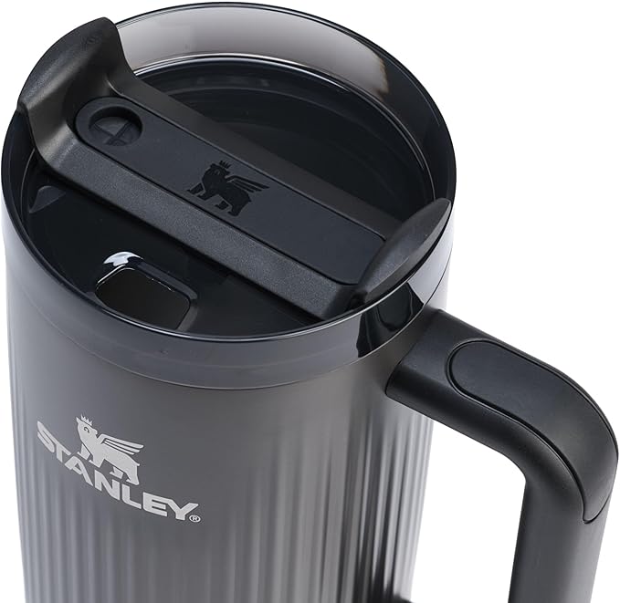 STANLEY Quencher H2.0 Tumbler with Handle and Straw 40 oz | Flowstate 3-Position Lid | Cup Holder Compatible for Travel | Insulated Stainless Steel Cup | BPA-Free | Fluted Black - Image 2