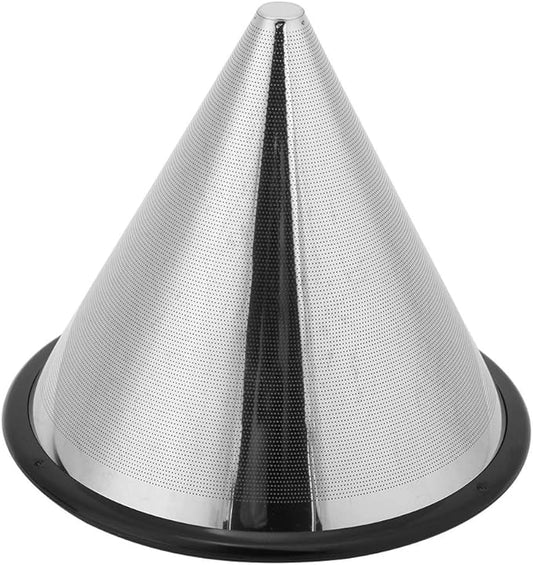 Keenso Double Layered Stainless Steel Coffee Filter Dripper Mesh Strainer, Ideal for Coffee Enthusiasts and Beginners
