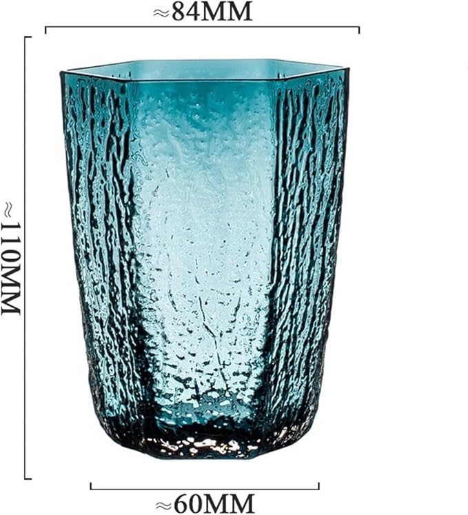Glass Tumblers Drinking Glasses, hammered Lead-free crystal glass Cup Kitchen Glassware(Small) - Image 2