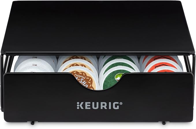 Keurig K-Elite Single-Serve K-Cup Pod Coffee Maker, Brushed Slate, 12 oz. Brew Size & Slim Non-Rolling Storage Drawer, Coffee Pod Storage, Holds up to 24 K-Cup Pods, Black - Image 5