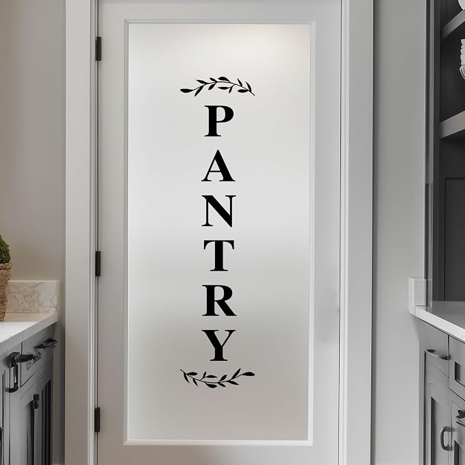 Pantry Door Decal – Black Vinyl Kitchen Sticker – Farmhouse Pantry Room Door Sign for Kitchen Wall or Glass, 17.7 x 4.3 Inch - Image 6