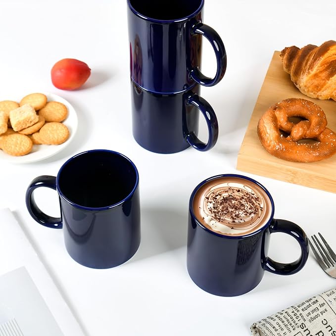 BYCNZB 12oz coffee mug set of 6 Coffee Mugs for Coffee, Tea, Cocoa, Milk（cobalto） - Image 5