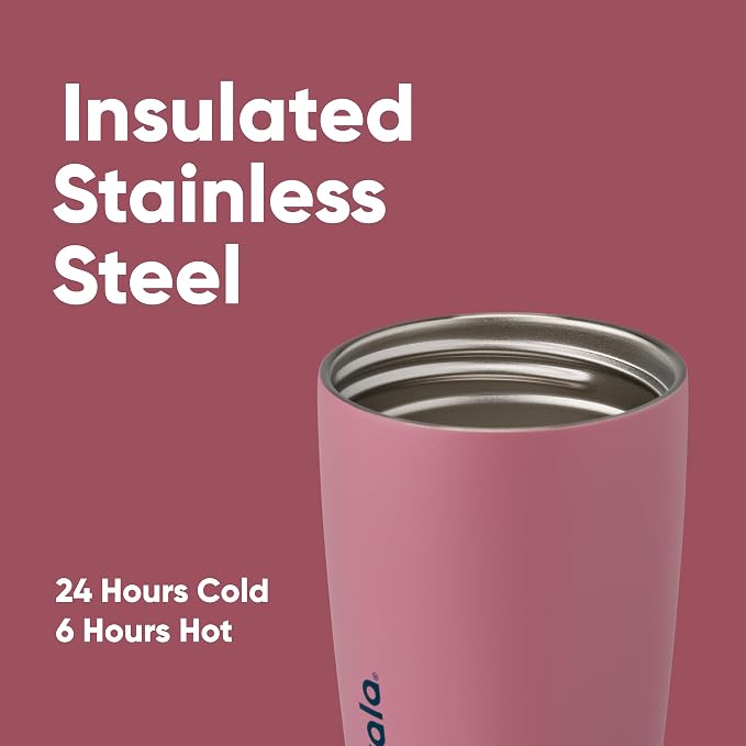 Owala SmoothSip Slider Insulated Stainless Steel Coffee Tumbler, Reusable Iced Coffee Cup, Hot Coffee Travel Mug, BPA Free 12 oz, Purple/Pink (Crochet Queen) (Pack of 8) - Image 4