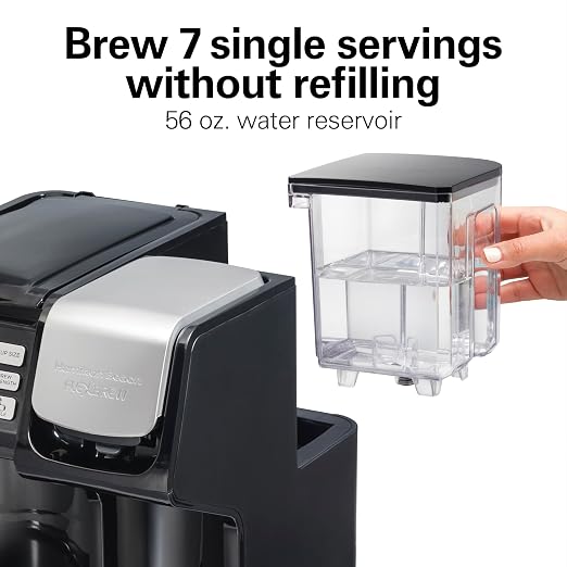 Hamilton Beach FlexBrew Trio 2-Way Drip & Single Serve Coffee Maker | Single Serve Coffee Maker & 12 Cup Coffee Maker | Compatible With K-Cups, Pods or Grounds | Fast Brewing | Black | 49902JN - Image 3
