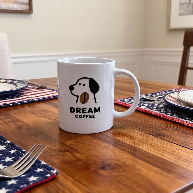 Coffee Mug Set of 2 Cute Cat and Dog Ceramic Coffee Mugs “Dream Coffee”Cute Animal Mugs Tea Cups - Gift For Pet Lovers, Pet Owners, Birthday or Holiday Gift - Image 4