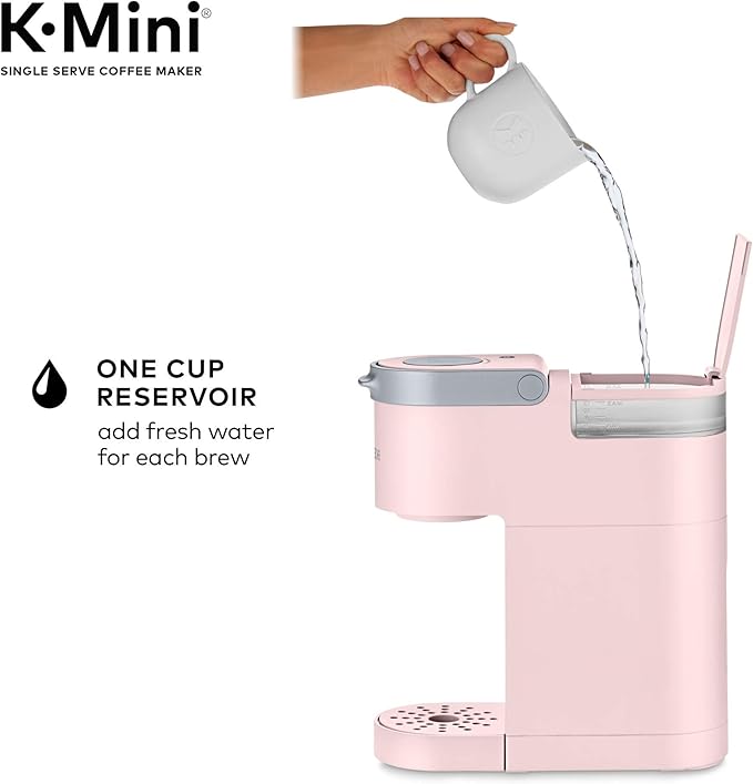 Keurig K-Mini Single Serve K-Cup Pod Coffee Maker, 6 to 12oz Brew size, with Cord Storage, Perfect for Small Spaces, Dusty Rose | Cord Storage, Small Spaces, Dusty Rose - Image 6