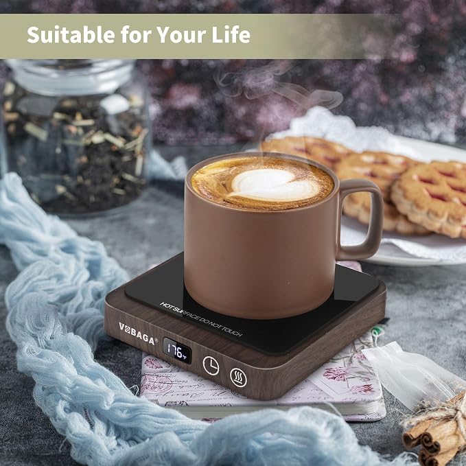 VOBAGA Coffee Mug Warmer & Coffee Warmer for Desk with 5 Temp Settings Display, Mug Warmer with 2-12H Auto Shut Off, Beverage Warmer for Milk, Tea, Candle, Ideal Coffee Gifts for Women Men(No Cup) - Image 5
