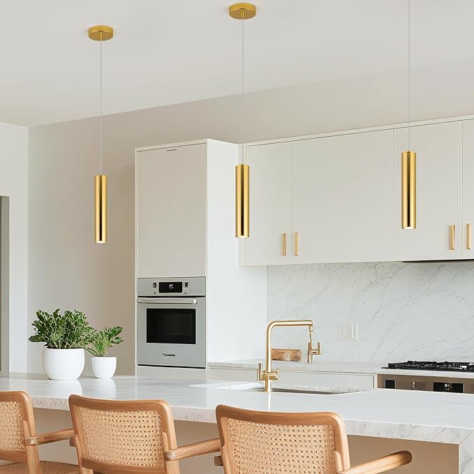 LED Pendant Lights Modern Island Lights Ceiling Hanging Spotlight | Zoomable15°-60°,5CCT/2700K-5000K,Dimmable,12W,Unique Pendant Lighting for Kitchen Island Bar,Gold - Image 6