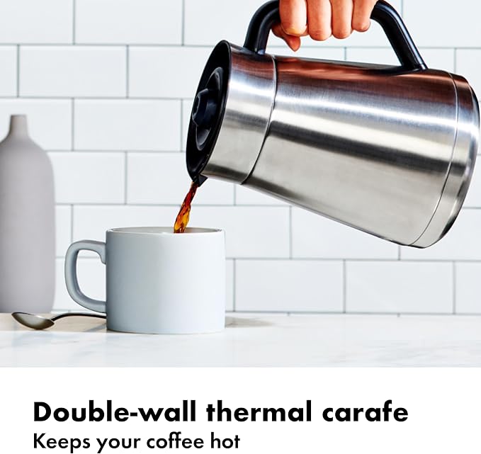 OXO Brew 9-Cup Drip Coffee Maker – Programmable Machine, Stainless Steel | Stainless Steel, Single Serve Or Full Carafe Option, SCA Certified Home Brewer, Temperature Controlled, Rainmaker Shower Head - Image 3