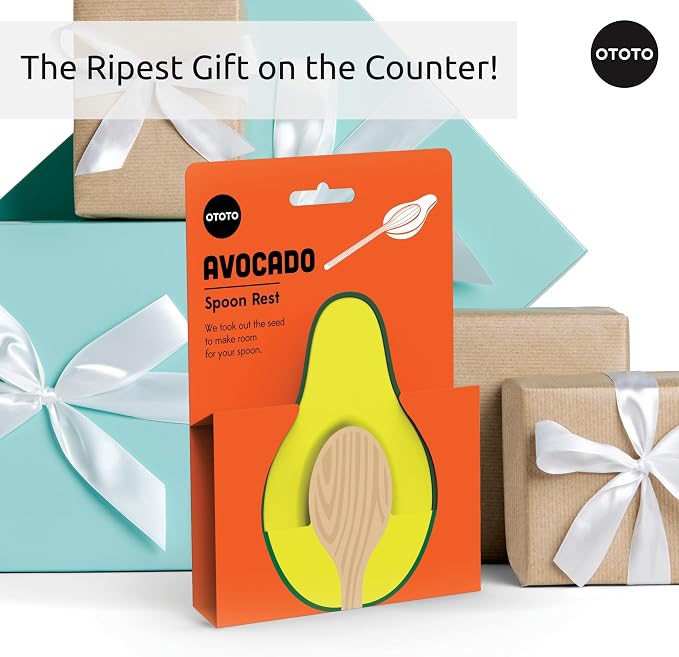 OTOTO Avocado Spoon Rest for Stove Top - Silicone Spoon Rest for Kitchen Counter, for Ladles, Tongs, Spatula Funny Cool Cute Kitchen Gifts Gadgets Accessories - Image 7