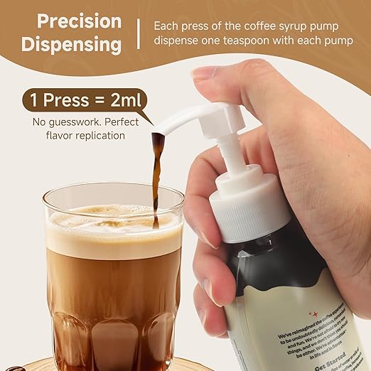 Syrup Pump for Javy Coffee Concentrate 6fl, Syrup Dispenser Pump for Cold Brew Coffee, No Drip Pouring, Replace Measuring Spoon for Consistent Dispensing (6Pcs)