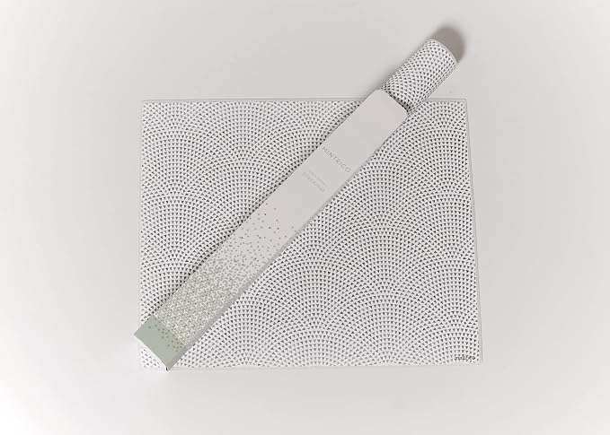 Mintrico placemat for Dining Table Set of 2 Silicone Heat Resistant Non Slip (Fans) - Image 2