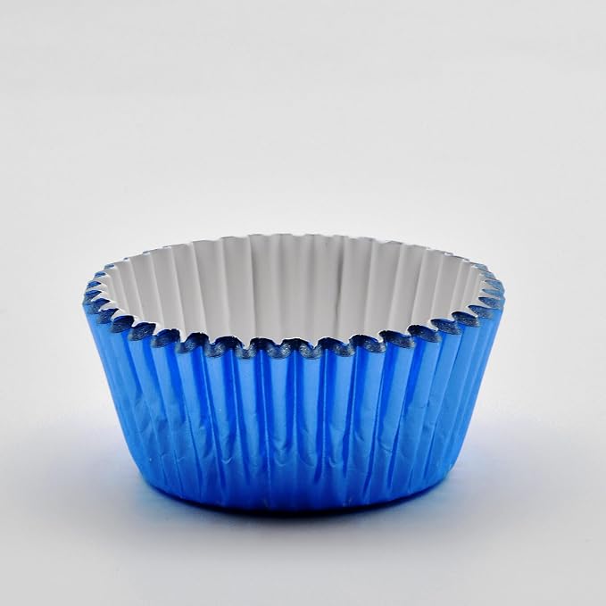 200 Pcs Blue Foil Cupcake Liners Standard Baking Cups Muffin Paper Cases | Food-grade, Greaseproof & Sturdy Parchment, Cupcake Wrapper for Party, Christmas, Gift - Image 7