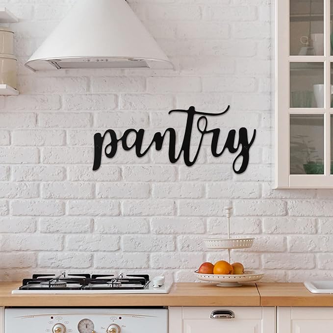 Jetec Pantry Decor Sign, Vintage Metal Pantry Sign Wall Decor Farmhouse Door Art Vintage Room Wall Art with Black Letter - Image 5