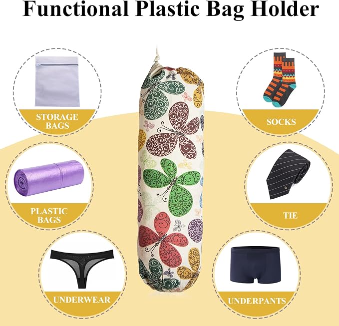 Plastic Bag Holder, Wall Mount Grocery Bag Organizer Dispenser, Heavy Duty Storage Holder for Home Kitchen Camper - Image 4