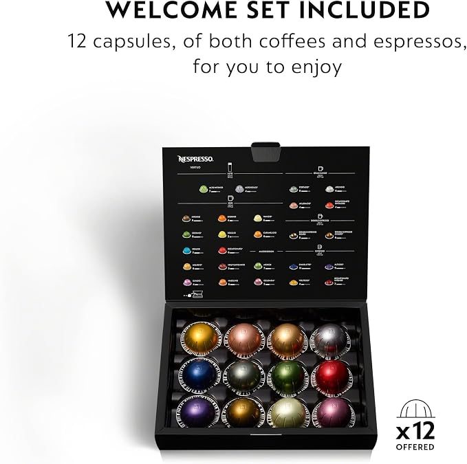 Nespresso Vertuo Next Coffee & Espresso Maker by De'Longhi, Black | Matte black coffee machine with slim, sustainable design. Brews 6 cup sizes, espresso to 18 oz., topped with crema. - Image 3