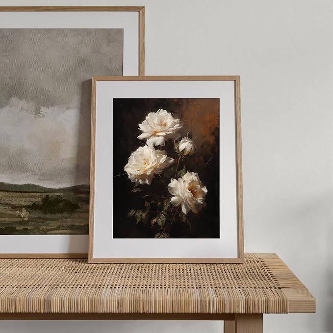 XOCUUI Vintage Flowers Canvas Wall Art Unframed Wall Decorations Mid Century Modern Wall Decor Botanical Wall Art for Farmhouse Kitchen Office Bathroom Decor 8x10 - Image 2