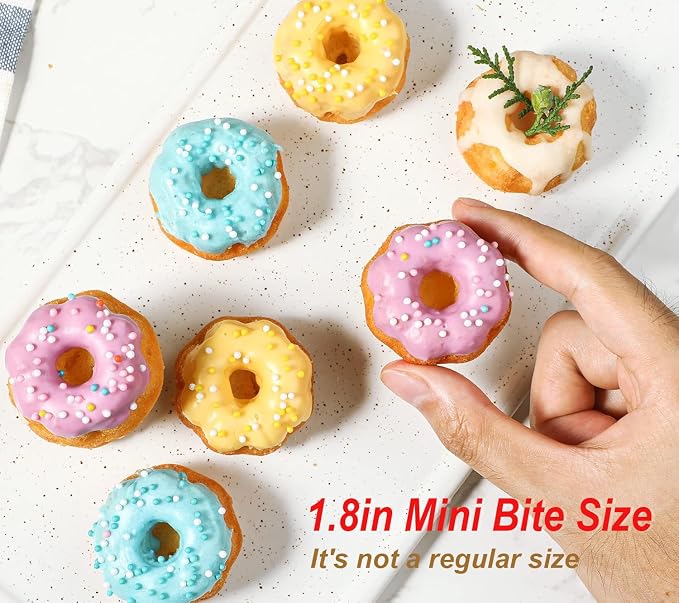 Webake 1.8" Mini Fluted Tube Cake Pan, 24-Cup Non-stick Bite Size Petite Fluted Cake Mold Heavy Gauge Carbon Steel Set of 2 - Image 2