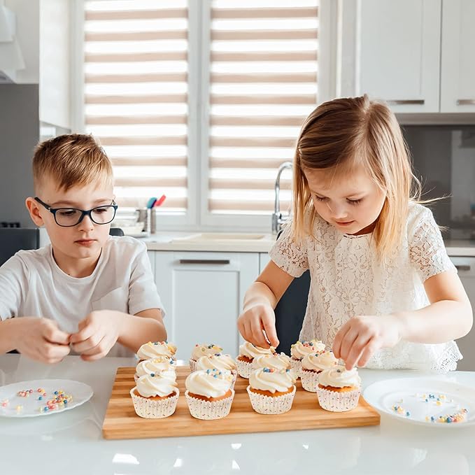 Candy White Cupcake Liners - Gifbera Standard Baking Cups Odorless Greaseproof Paper Muffin Wrappers, Pack of 200 - Image 6