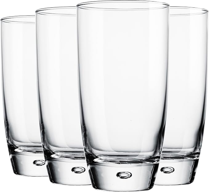 Glaver's Highball Glasses Set Of 4, 16 Oz. Drinking Glasses, Unique Water Glass Cups For Juice, Cocktails, Soda, Heavy Bottom Tumbler Glass - Image 8