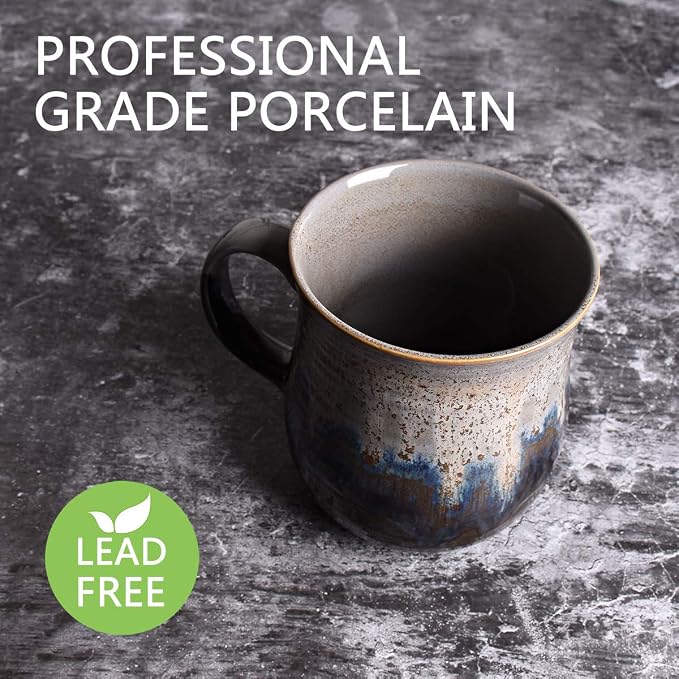 Bosmarlin Large Ceramic Coffee Mug, Big Tea Cup for Office and Home, 21 Oz, Dishwasher and Microwave Safe, 1 PCS - Image 3