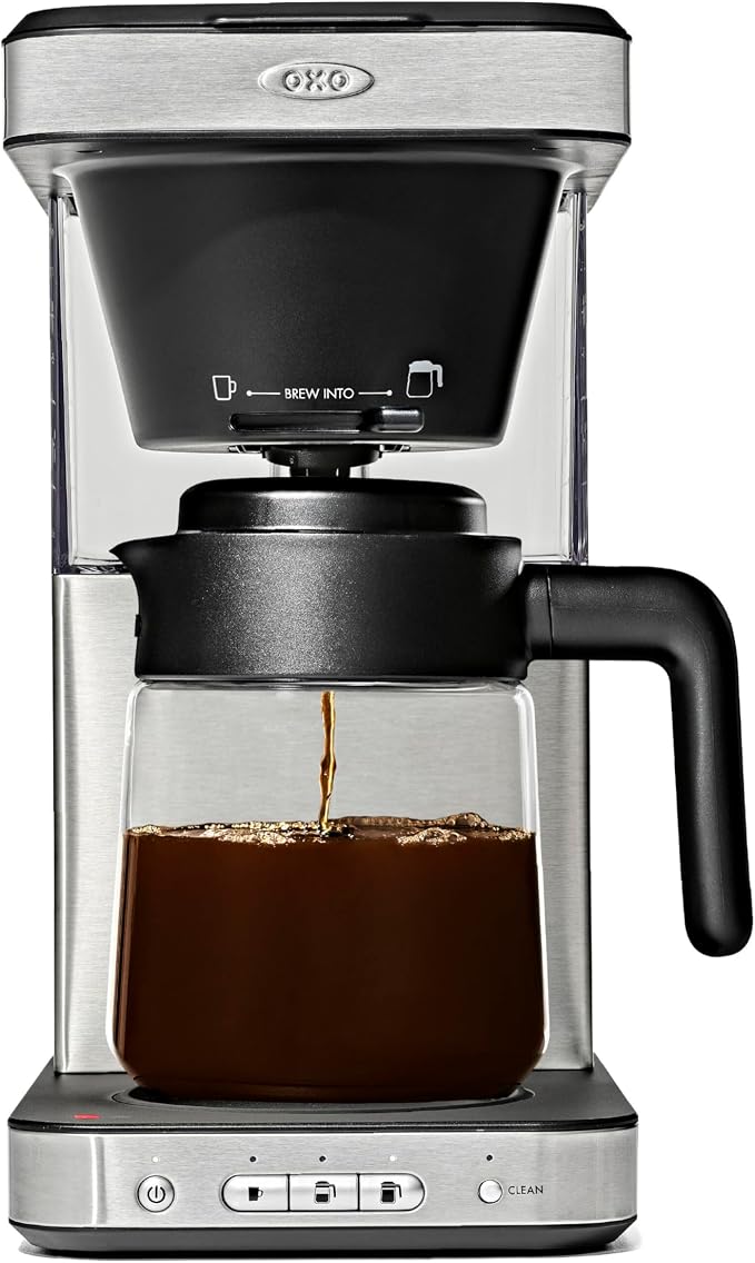 OXO Brew 8-Cup Drip Coffee Maker - Glass Carafe | Podless Single-Serve and Full Carafe Options, SCA Certified Home Brewer, Temperature Control Setting by Unknown