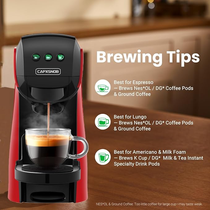 Warriors1 4-in-1 Coffee Maker & Espresso Machine | Fits k cup/dg/ground/nes - Image 6