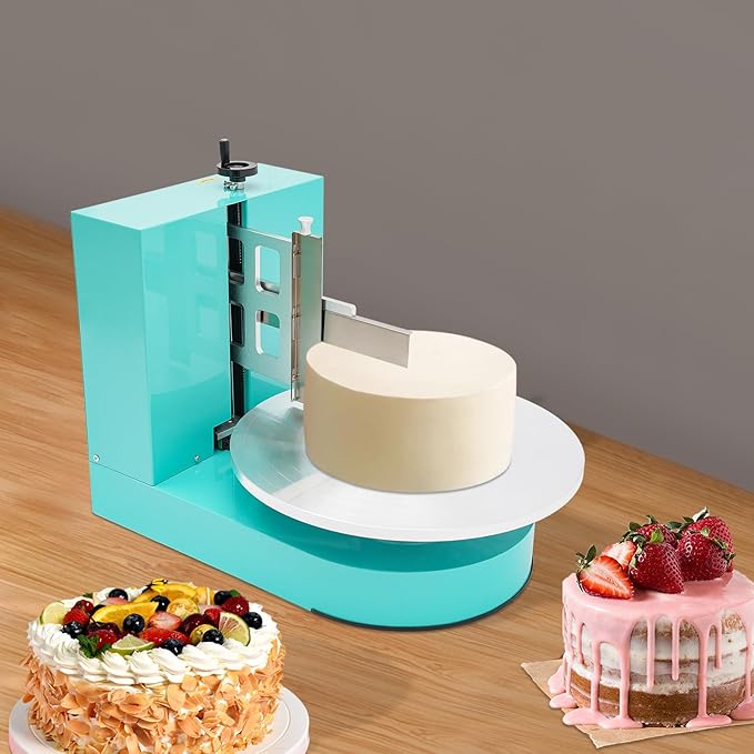 Cake Cream Spreading Machine, 220W Electric Cake Turntable Coating Machine, Cake Scraper Smoother for Icing, Cake Decorating Coating Machine for 4-16 inch Cakes