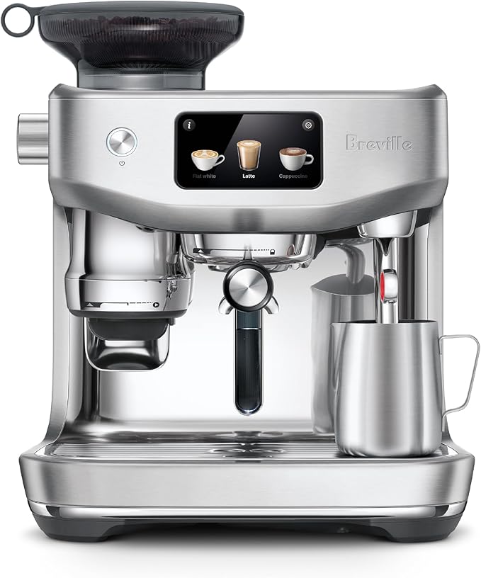Breville BES985BSS Oracle Jet Espresso Machine, Brushed Stainless Steel | Automatically brew barista-quality lattes, cappuccinos and cold brew at home with this coffee maker with built-in grinder by Unknown