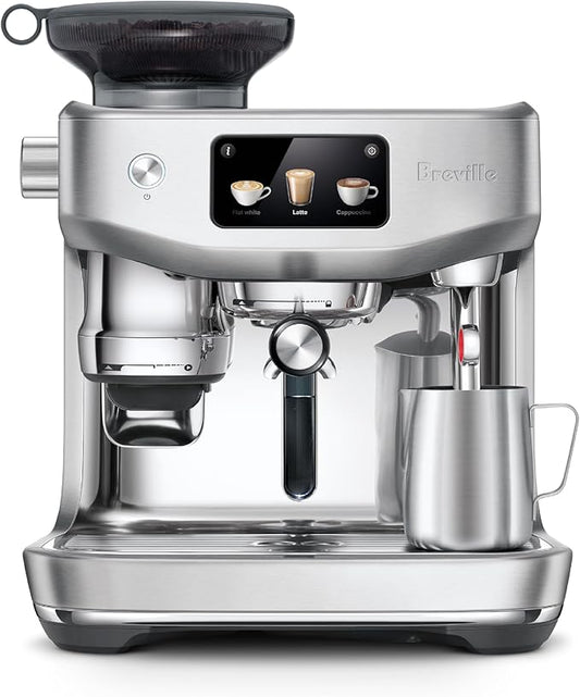 Breville BES985BSS Oracle Jet Espresso Machine, Brushed Stainless Steel | Automatically brew barista-quality lattes, cappuccinos and cold brew at home with this coffee maker with built-in grinder by Unknown