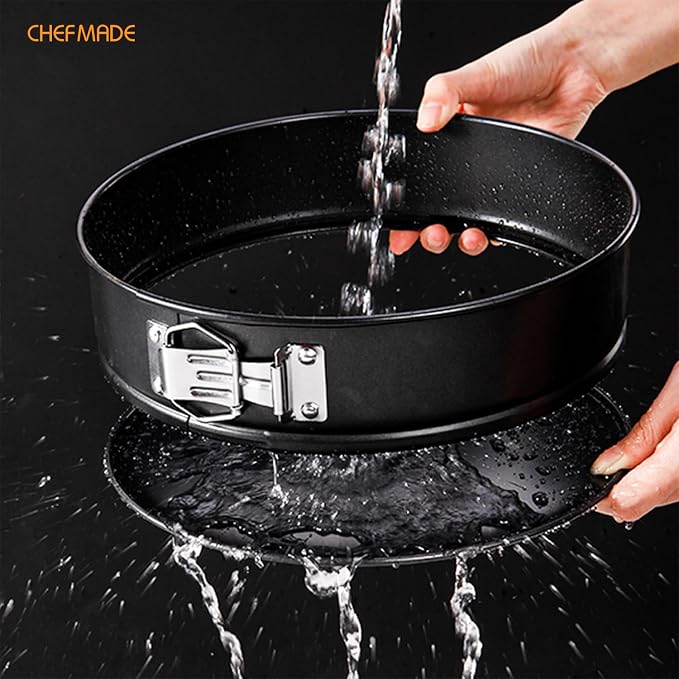 CHEFMADE Springform Pan, 10 Inch Round Cake Pan with Removable Bottom，Chiffon Bakeware for Oven and Instant Pot (Black) - Image 9