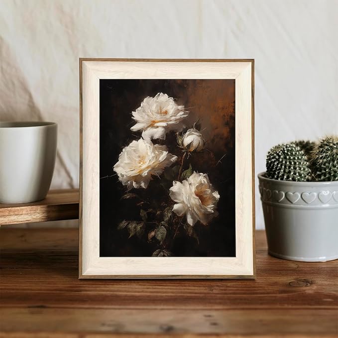 XOCUUI Vintage Flowers Canvas Wall Art Unframed Wall Decorations Mid Century Modern Wall Decor Botanical Wall Art for Farmhouse Kitchen Office Bathroom Decor 8x10 - Image 7